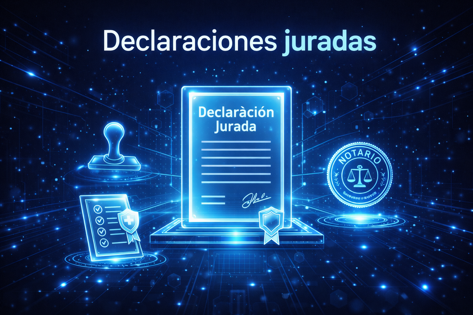 documento legal holográfico con sellos