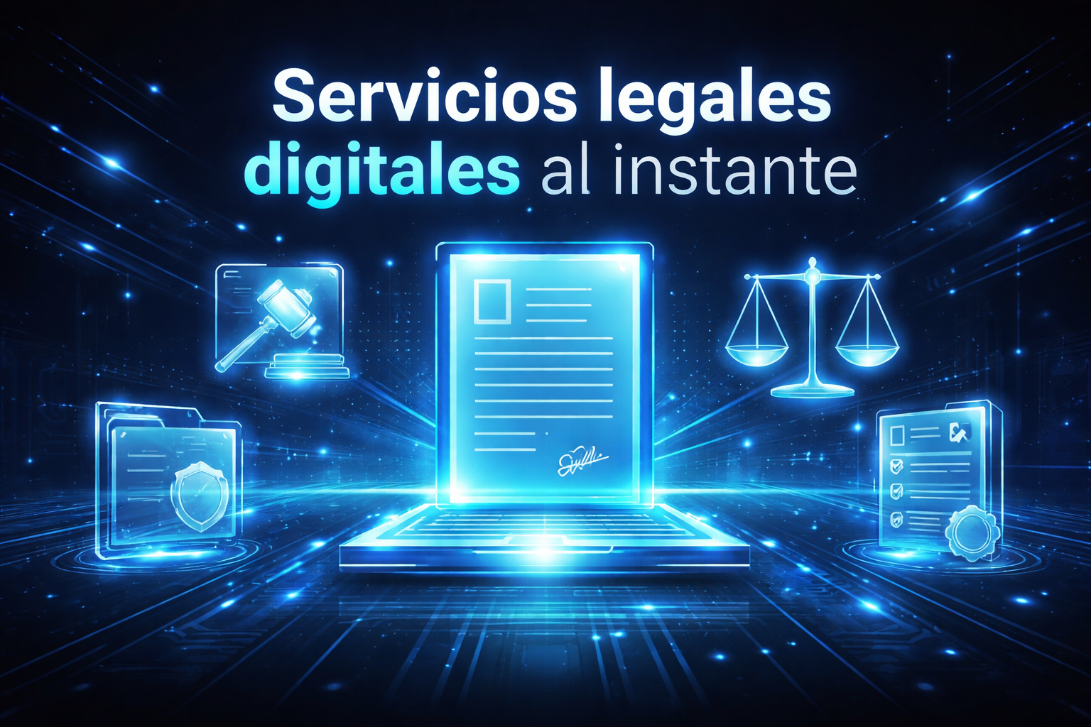 servicios legales digitales futuristas