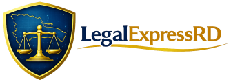 logo de legalexpressrd con escudo y balanza